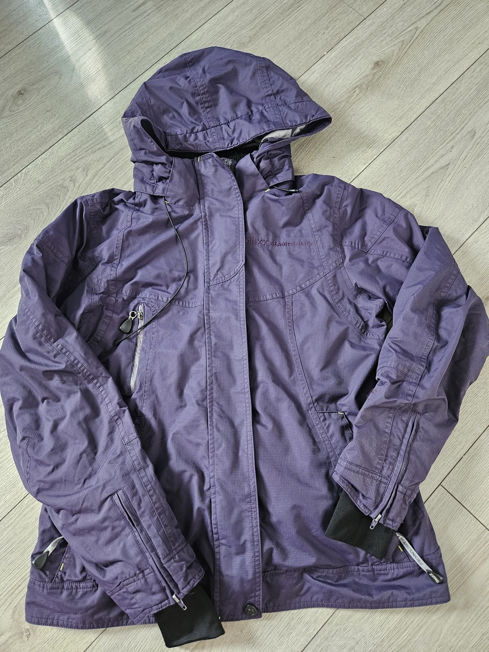 ​ONYX Black Elements Women Purple Ski Jacket Hooded Winter Coat Medium